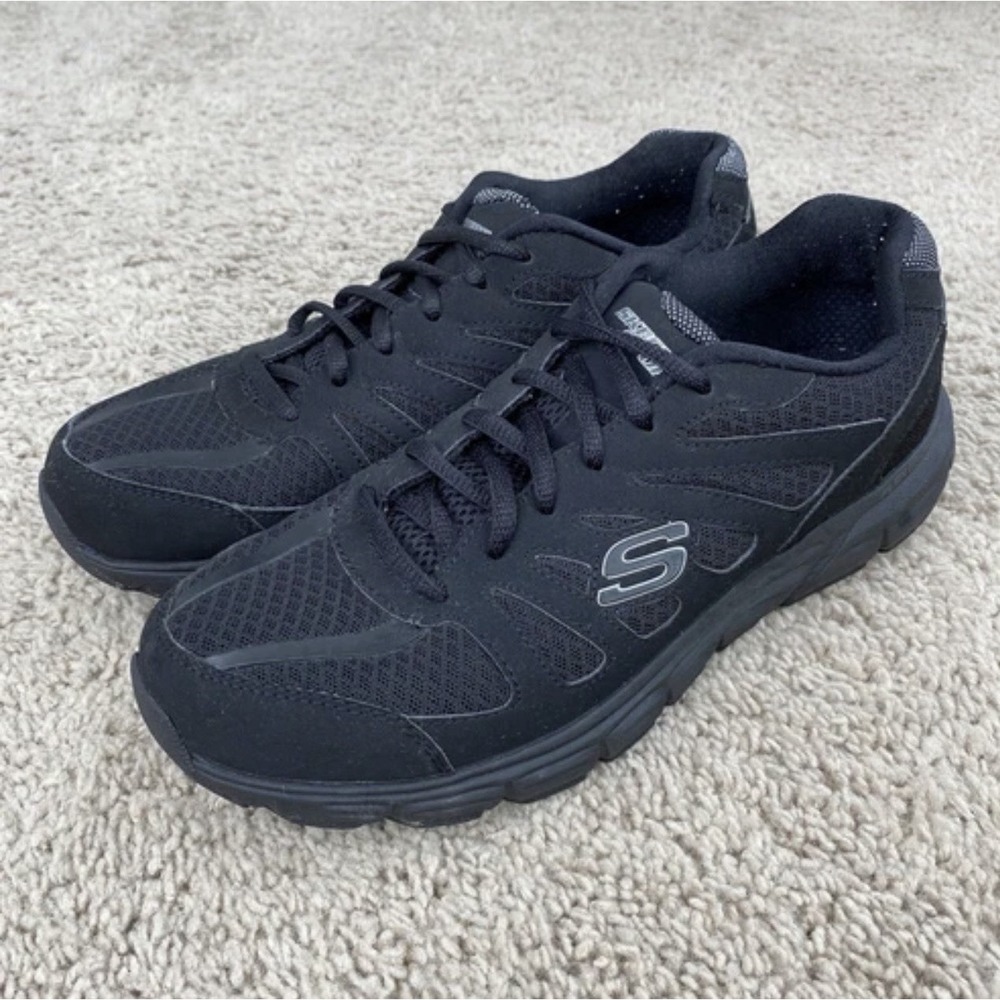 Skechers Shoes Women's 7.5 Ace Undefeated Black Running Lace Up 11678 Sneaker